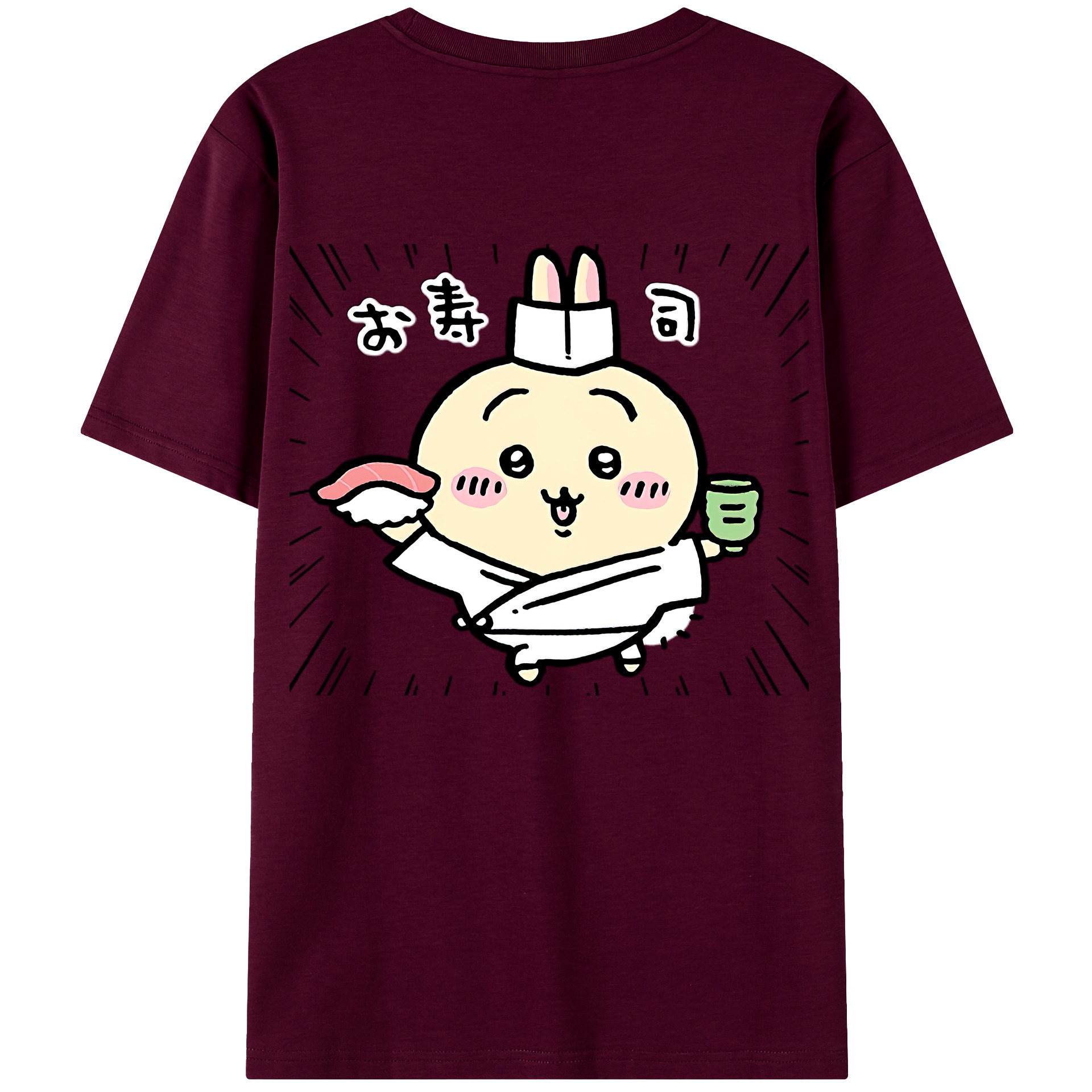 （画像用） ちいかわ うさぎ Chii-kawa usagi レディース半袖Tシャツ(バックプリント)